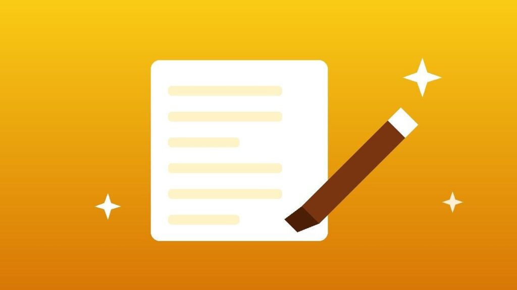 AI writing tools document and pen